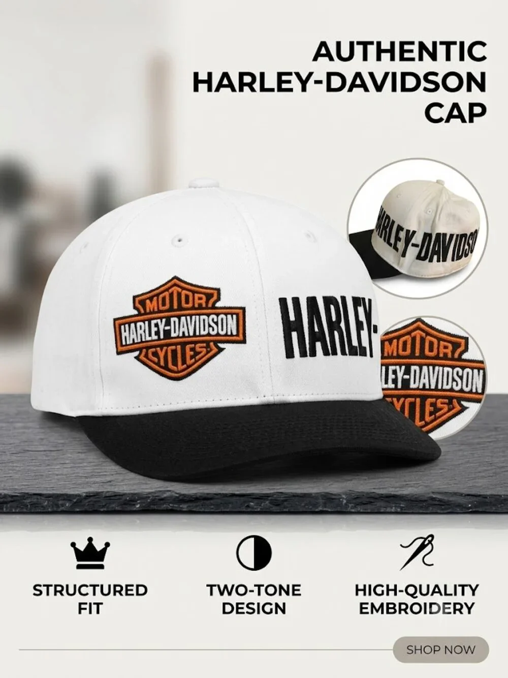 Harley Davidson Embroidered Hat/Cap Medium